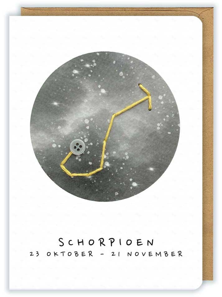 Zodiac Sign | Greeting Card 'Scorpio' for wholesale by Miestanget
