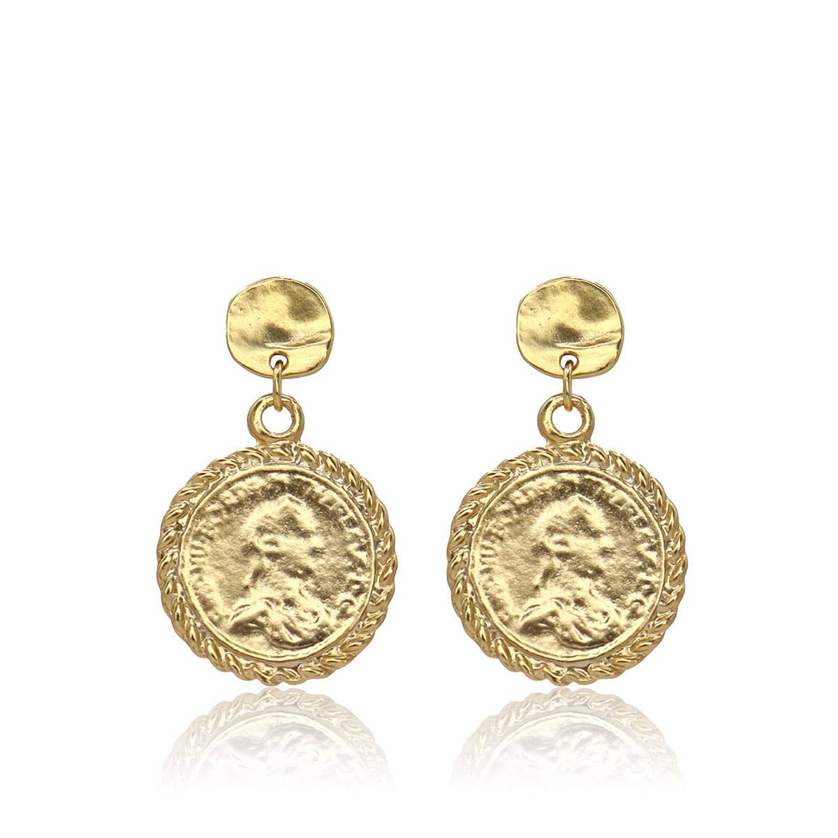 KARINE SULTAN - Wholesale Dangle Earrings - Coin drop earring0