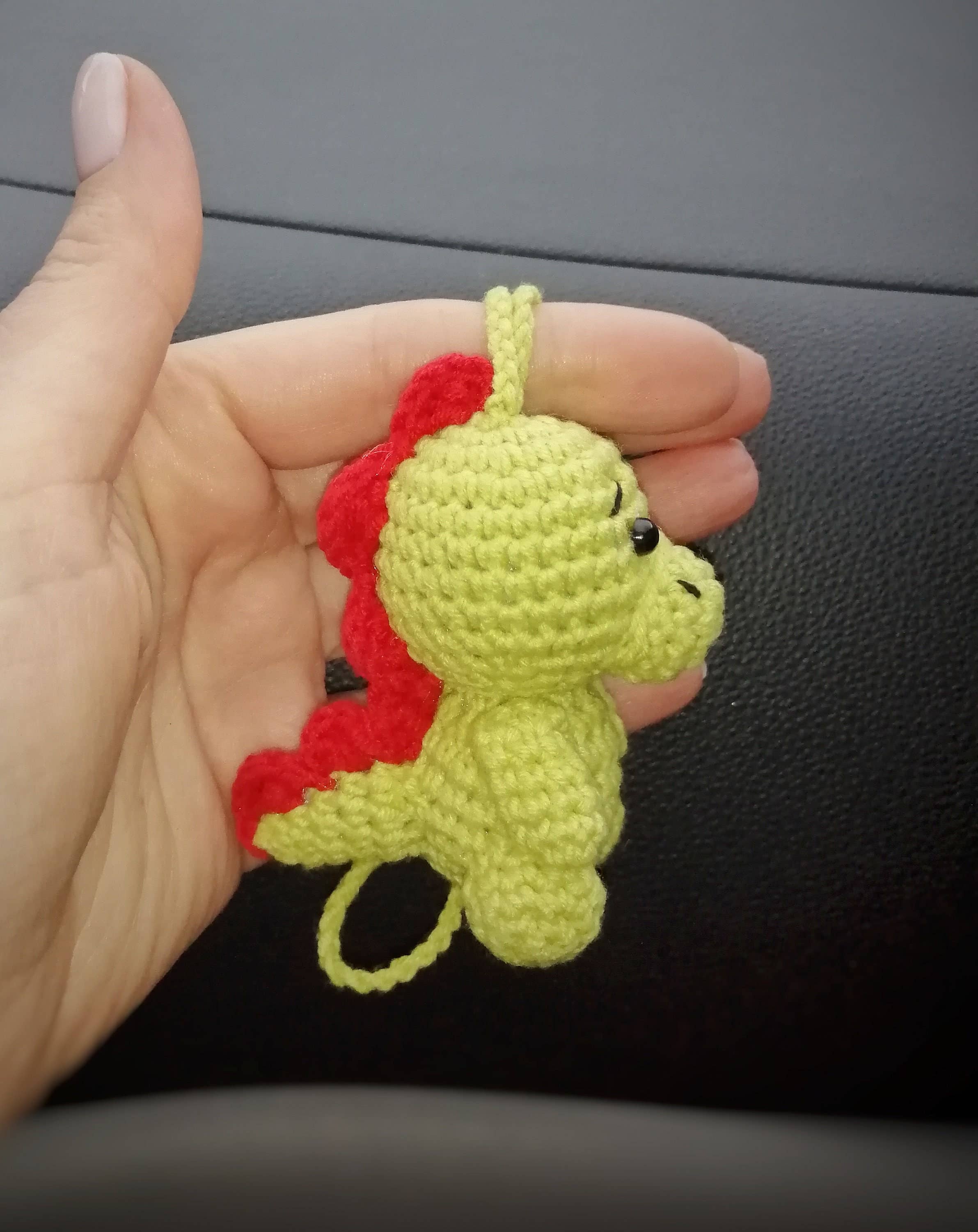 TOMOPOD LLC - Wholesale Car Decorative Charm - Unisex - Crochet Dinosaur Car Hanging, Kawaii Dino Car Accessory7