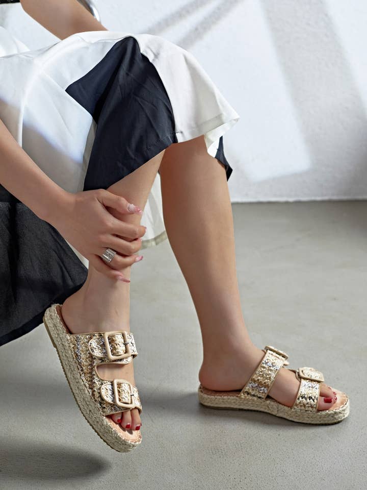 Taupe ROPE SANDAL - LANA for wholesale on Faire1