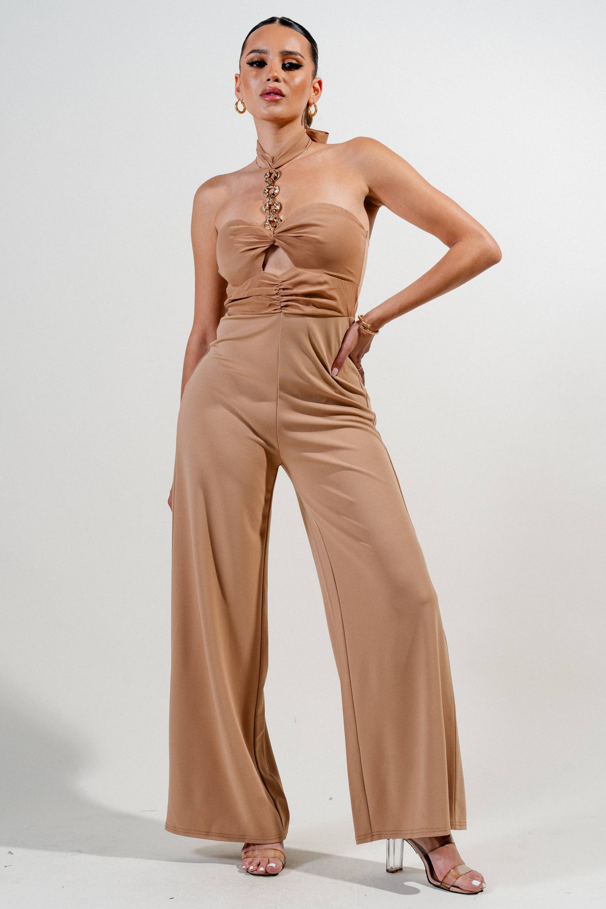 PRIVY - Wholesale Jumpsuit - Women's - PJKS11239B_CREPE CUTOUT TUBE TOP WITH CHAIN ACCENT JUMPSUIT5