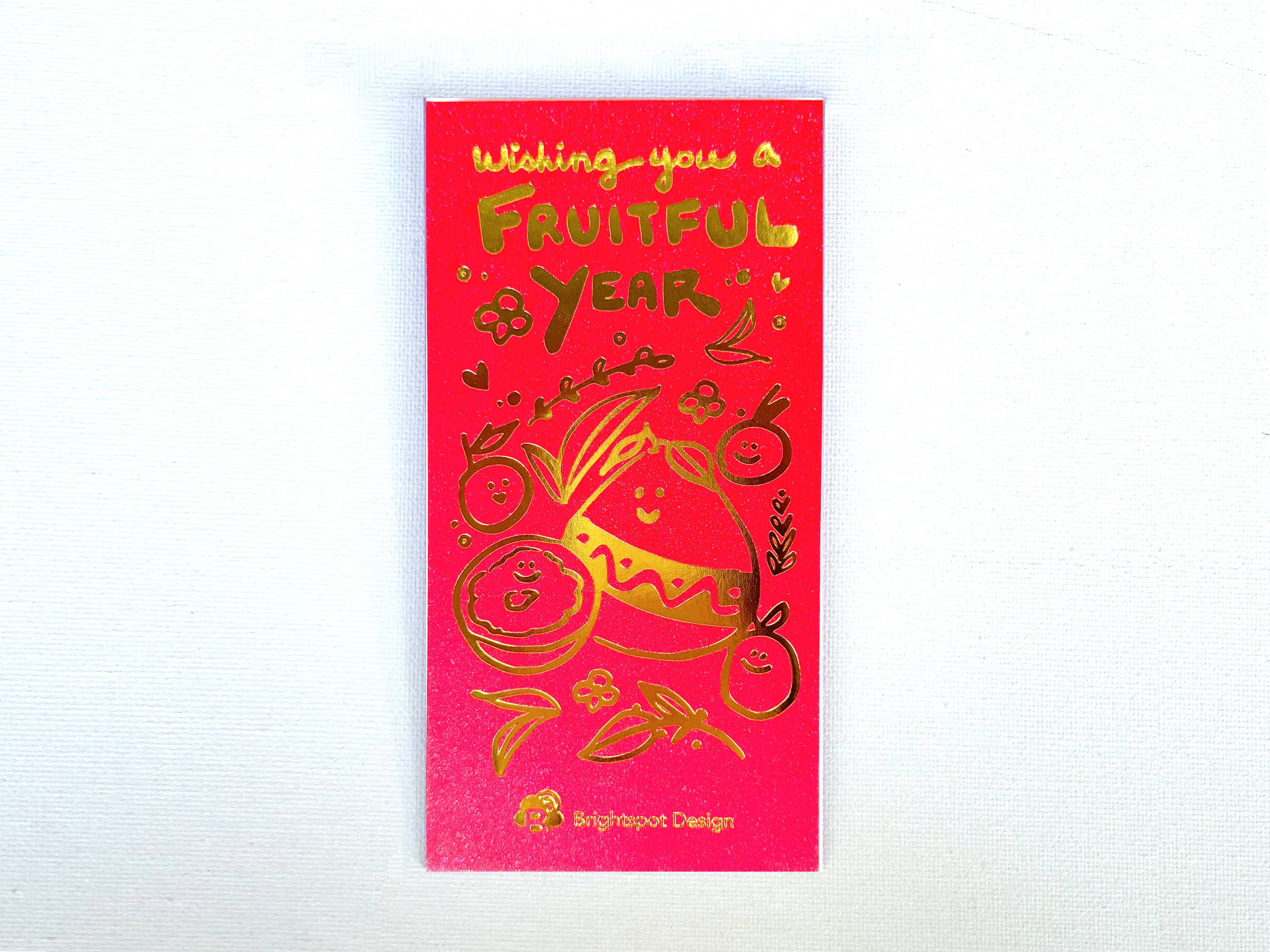 Brightspot Design - Wholesale Envelopes - Fruitful New Year Red Envelopes
