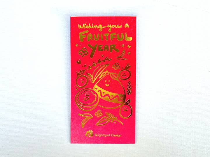Brightspot Design - Wholesale Envelopes - Fruitful New Year Red Envelopes0