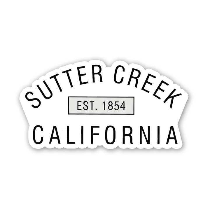 Sutter Creek - Adesivo semplice distintivo per la vendita all'ingrosso da parte di Sticker Atlas