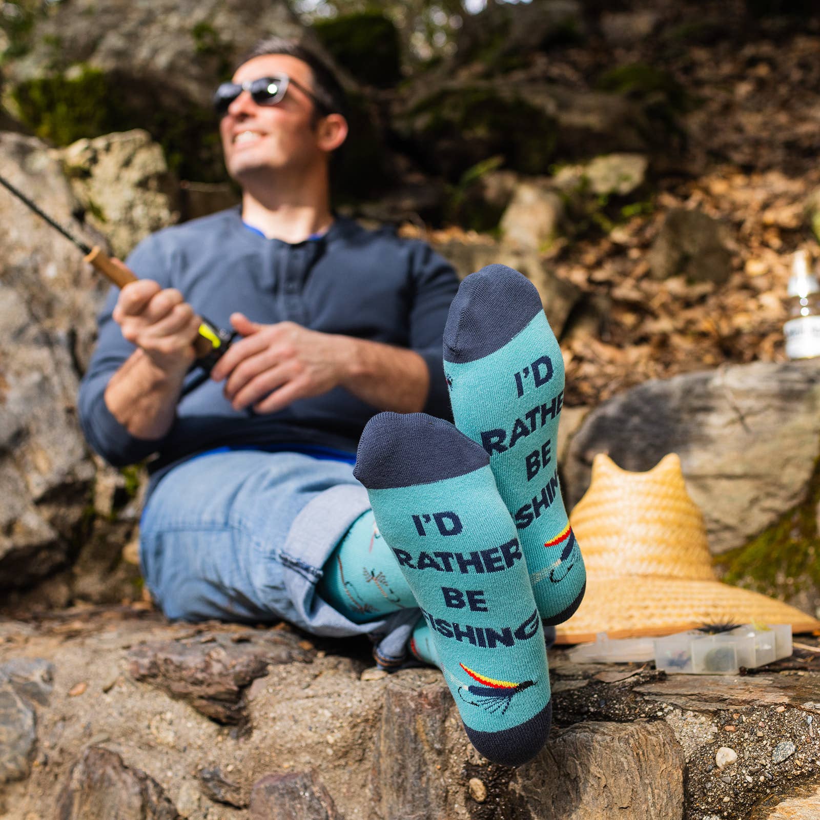 Lavley - Wholesale Socks - Unisex - I'd Rather Be Fly Fishing Socks8