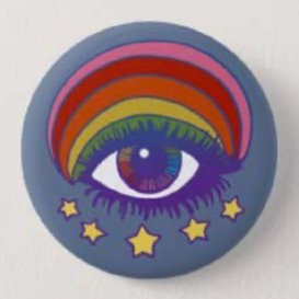 Astral Weekend - Wholesale Lapel Pin/Button - Psychedelic Eye Button2