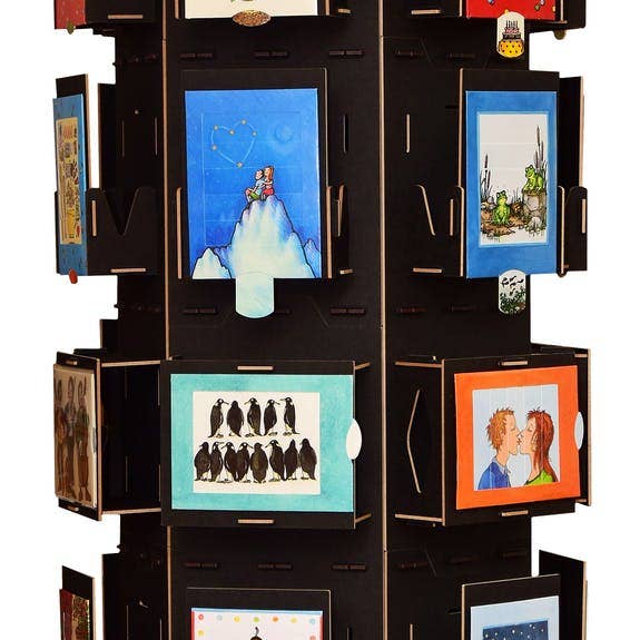 Kaartendisplay - roterende standaard voor 30 motieven levende kaarten voor wholesale door Bärenpresse