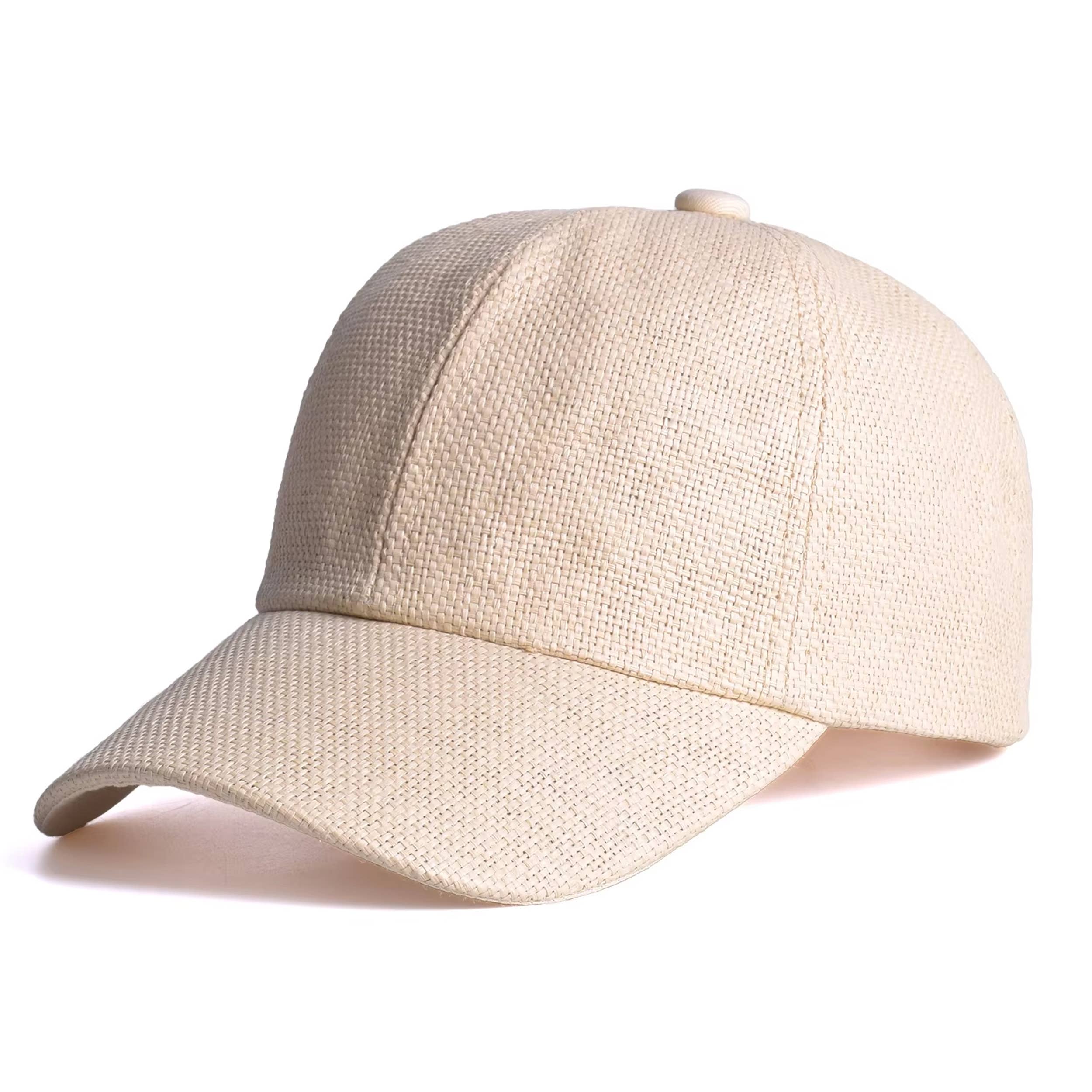 HALLEE - Wholesale Baseball Cap - Unisex - Unisex Summer Straw Baseball Cap - Assorted1