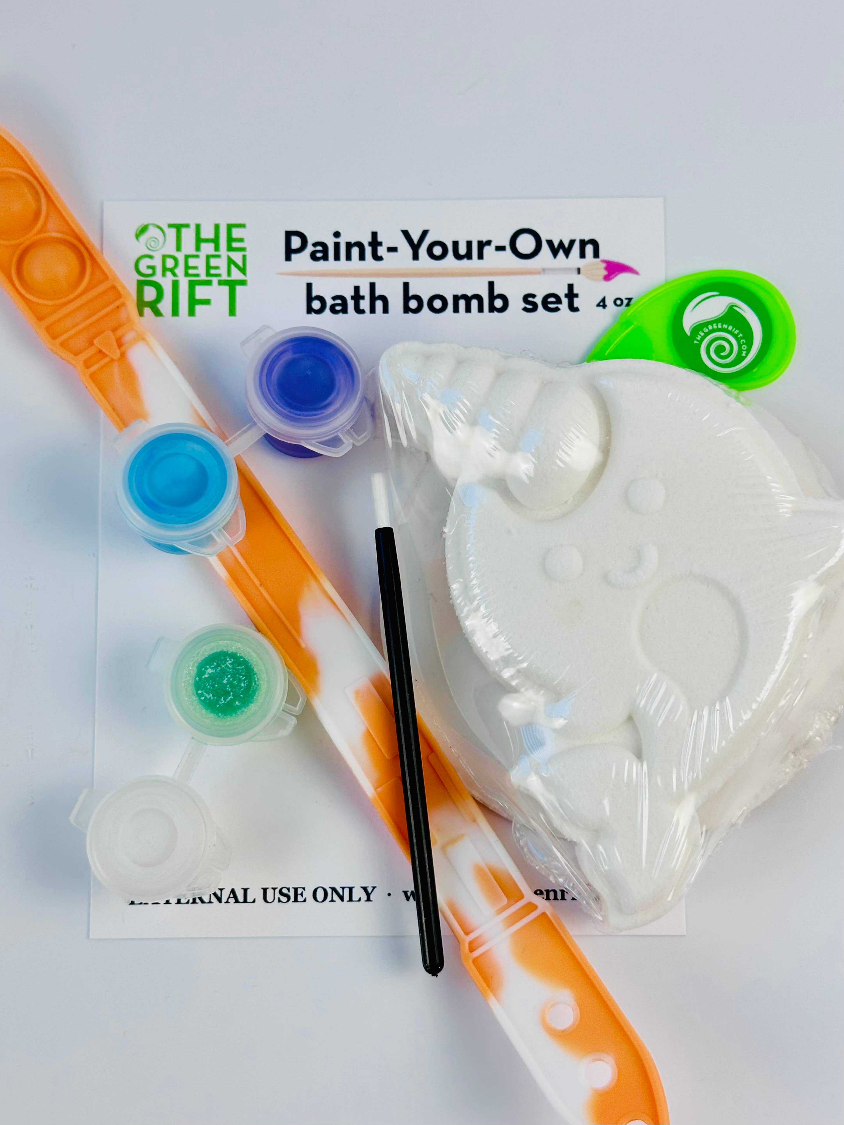The Green Rift - Wholesale Bath Bomb/Fizz - Narwhal Bath Bomb Paint-Your-Own Set1