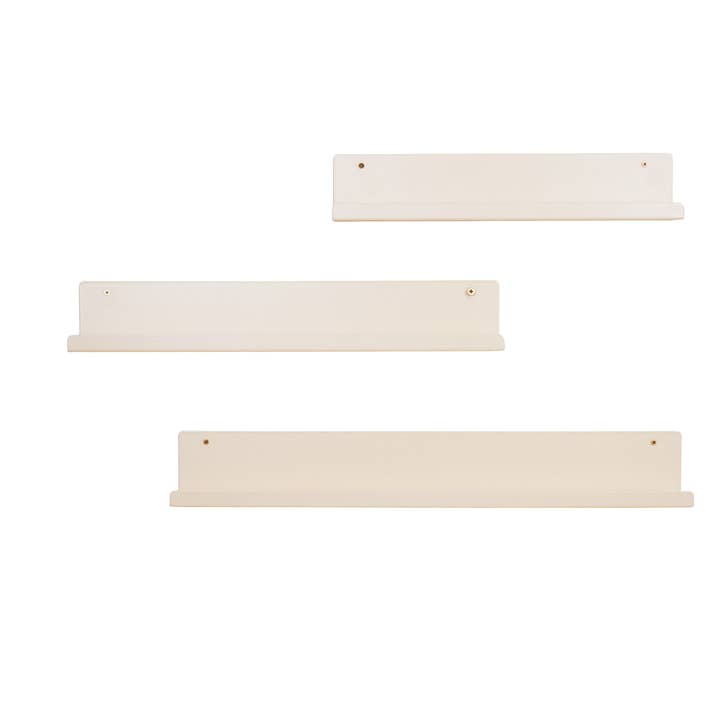 Housevitamin bv - Wholesale Wall Mounted Shelf - Wall Shelf - Metal - Beige - Set of 3 - 40/50/60cm3