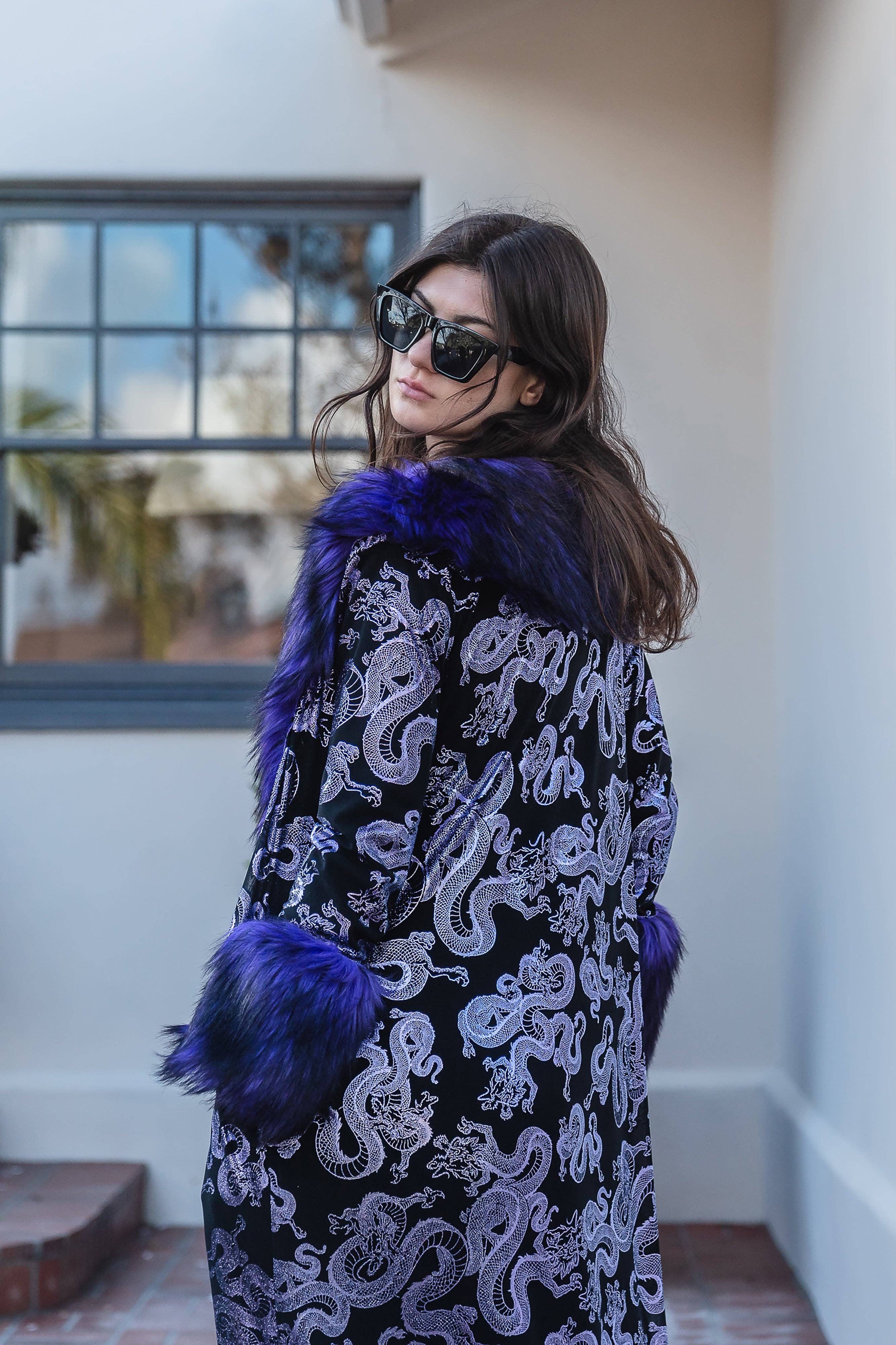 Jennafer Grace - Venta al por mayor Abrigos de piel/piel sintética - Mujer - Abrigo de Piel Sintética Penny Deluxe Nymeria Plum2