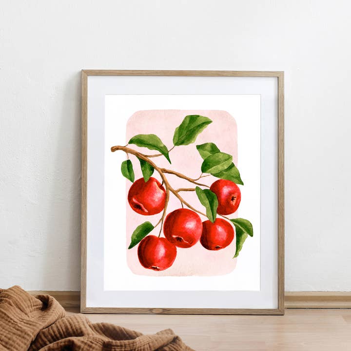 NorthHouse Creative Co. – wholesale Art print – Apples Watercolor Print5