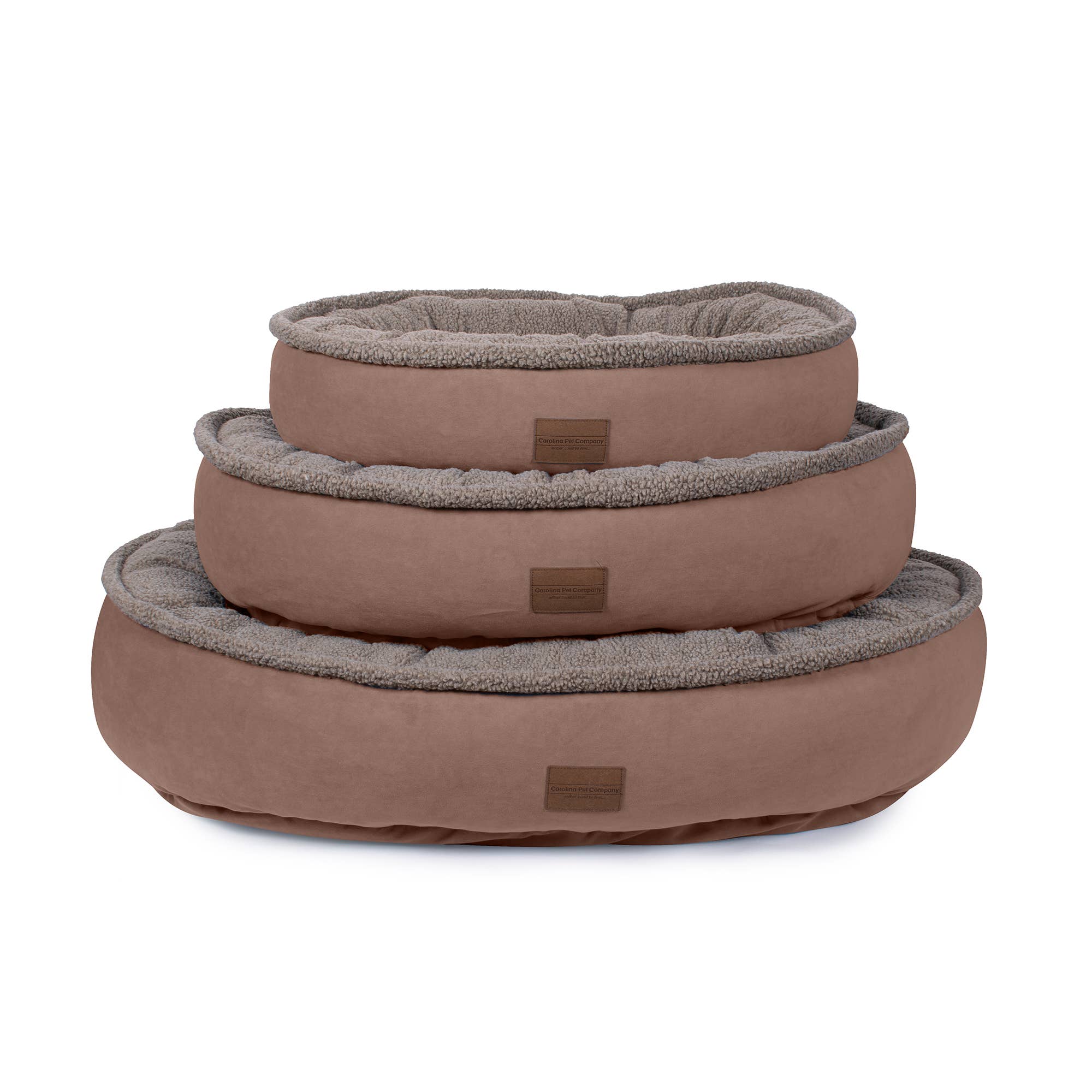 Carolina Pet Company - Wholesale Pet Bed - Dog - Microfiber and Tipped Berber Round Comfy Cup Dog Bed3