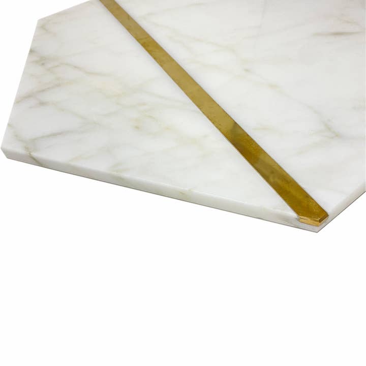 Brass - Sottopiatto Esagonale In Marmo per la vendita all'ingrosso da parte di Pistore Marmi SRL