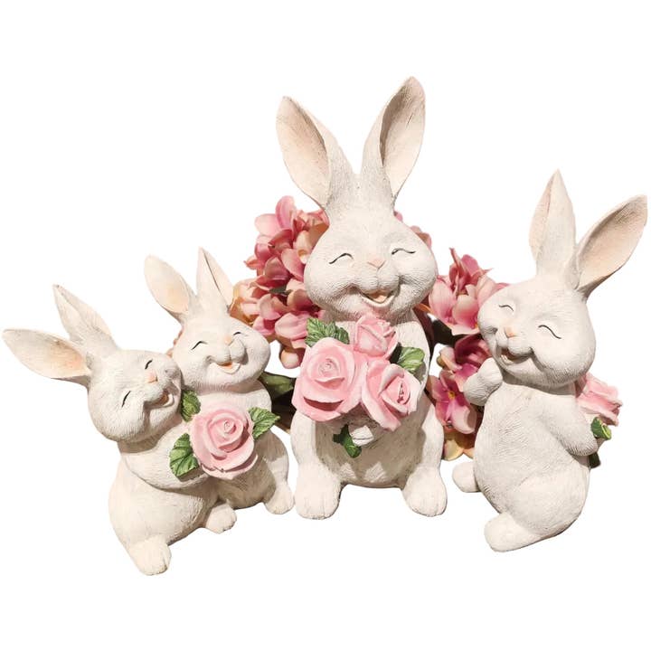 7,5" - 10" & 12" Kanin med rosor - SET OM 3 för wholesale av Dunn Deals