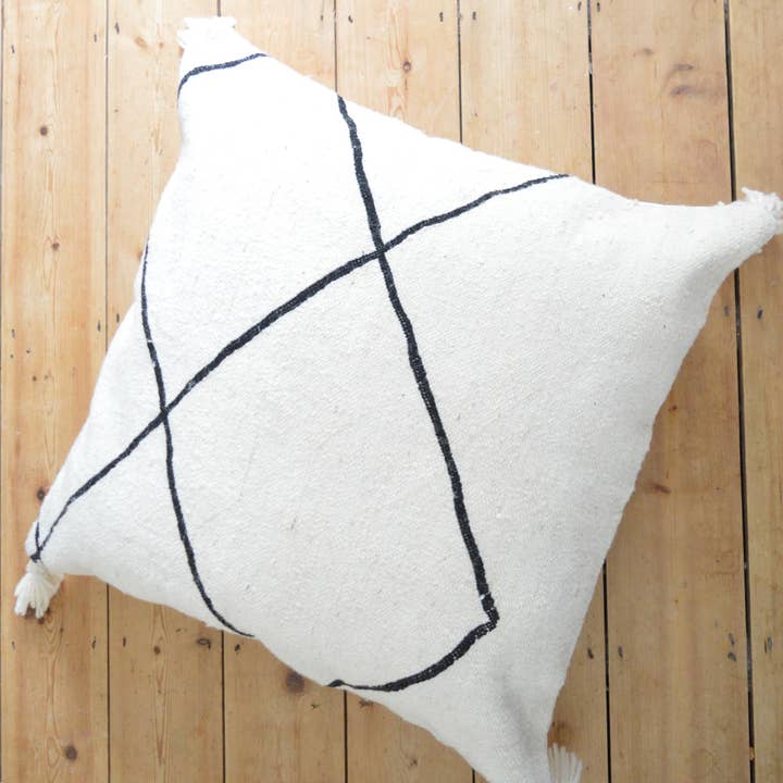 Soukie Morocco - Vente Coussin décoratif de sol - Coussin de sol marocain XXL Beni Ourain1