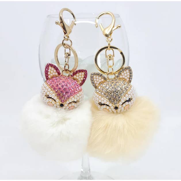 Fluffy Pom Pom Fox Keychain / Plush Fox Fur Keychain for bag and other Purchase Wholesale fluffy keychain. Free Returns & Net 60 Terms on Faire trending on Faire.