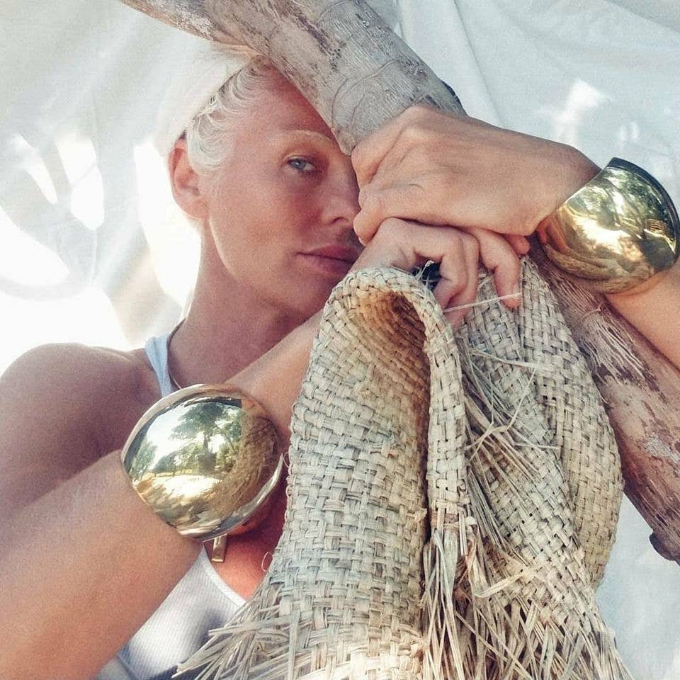 Bisjoux - Wholesale Cuff Bracelet - Globe dome brass handcrafted bold big Cuff bracelet7