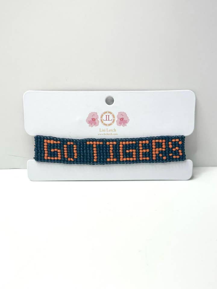 Go Tigers - Flad Justerbar Perlearmbånd - WS for engroshandel hos Lisi Lerch