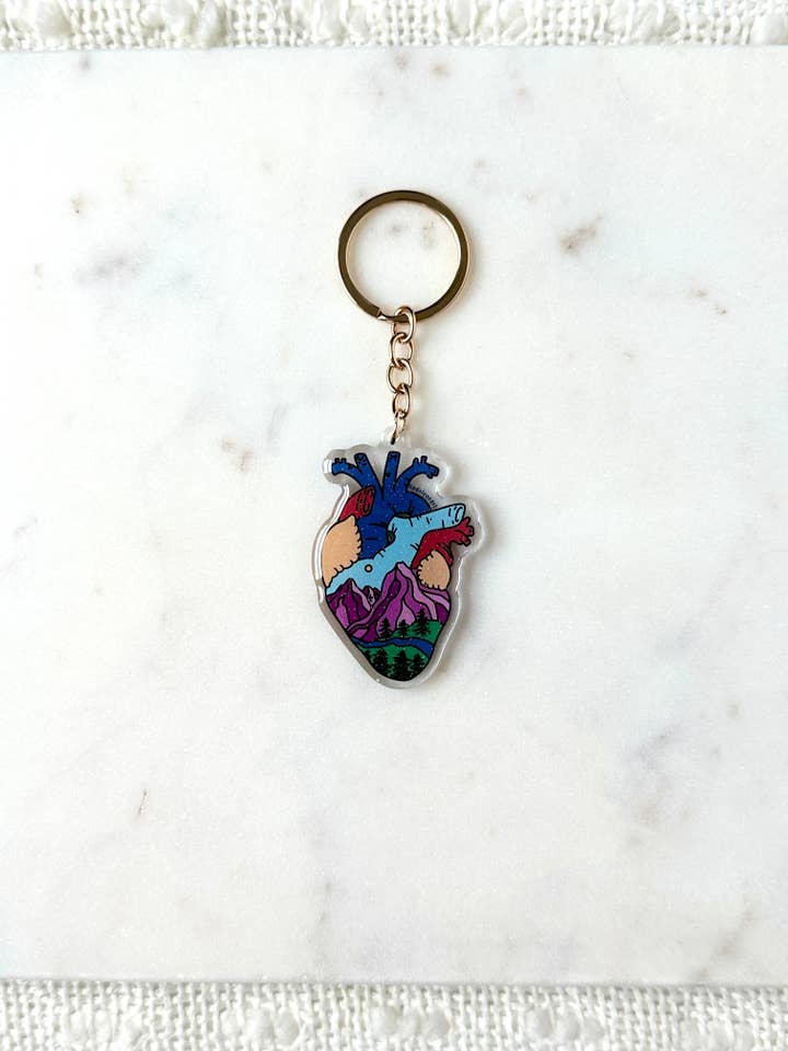 Acryl Sleutelhanger Berg Hart voor wholesale door liadelyonart