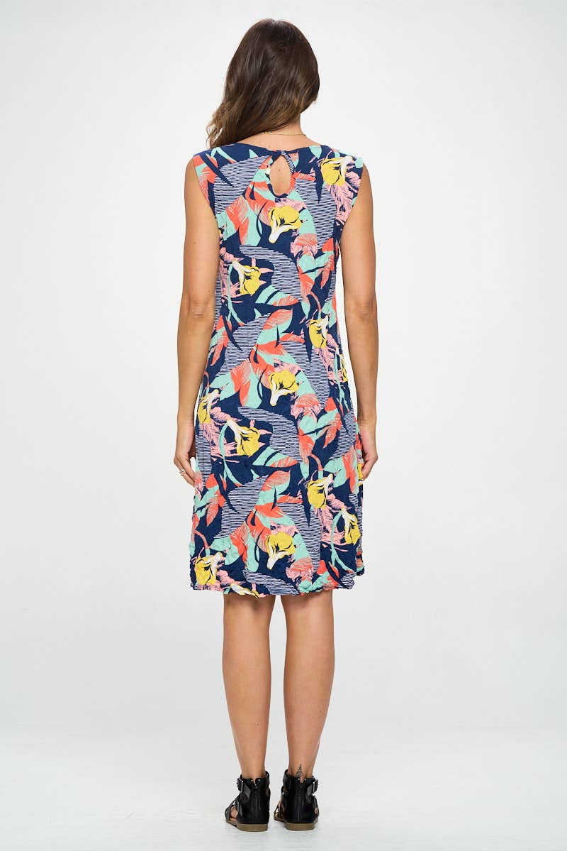 Focus Fashion - Wholesale Dress - Women's - Crush Sleeveless Dress - IT2893