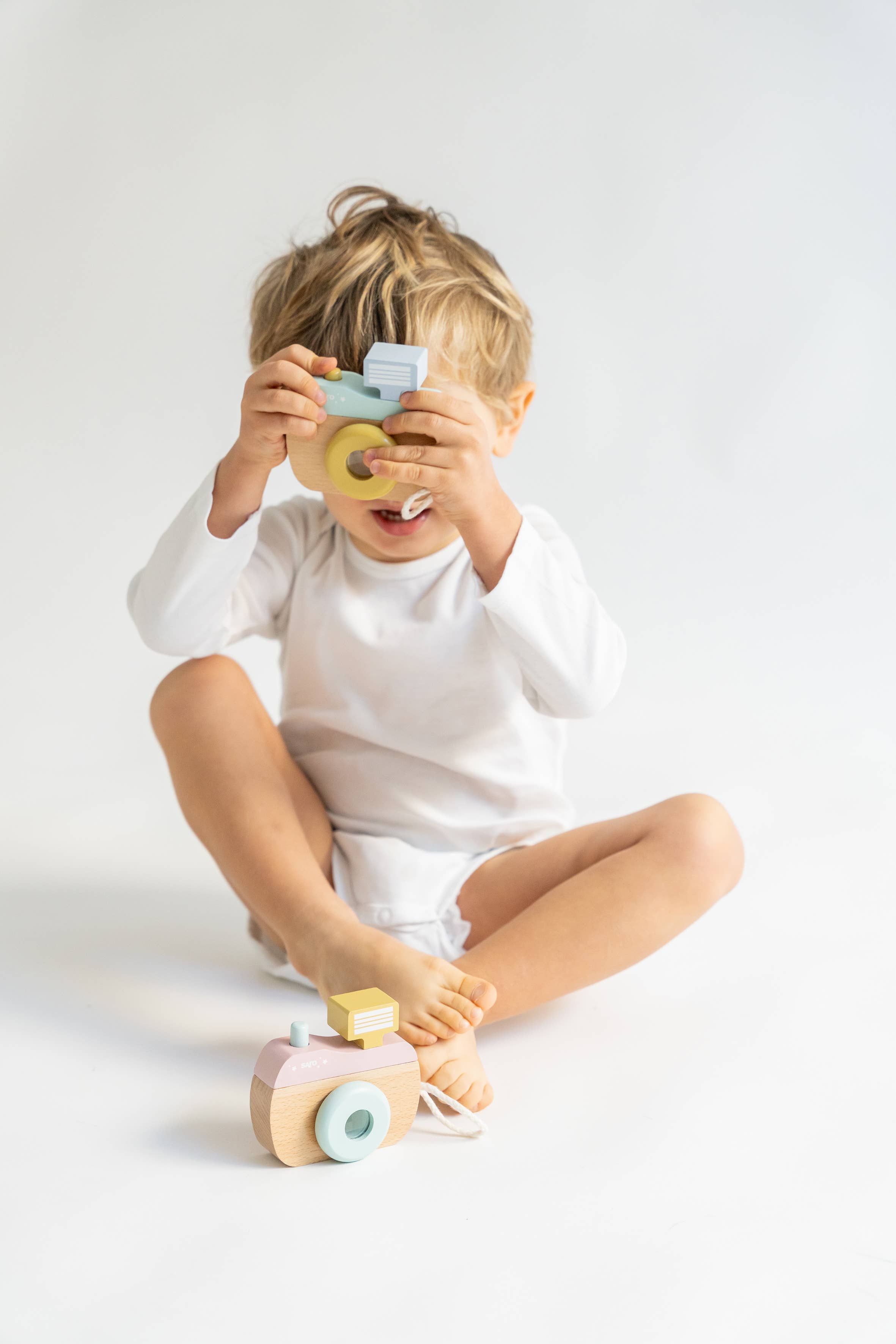 Saro / Kalencom - Wholesale Wood Toy - Kids - Kaleidoscope Wooden Camera Mint1