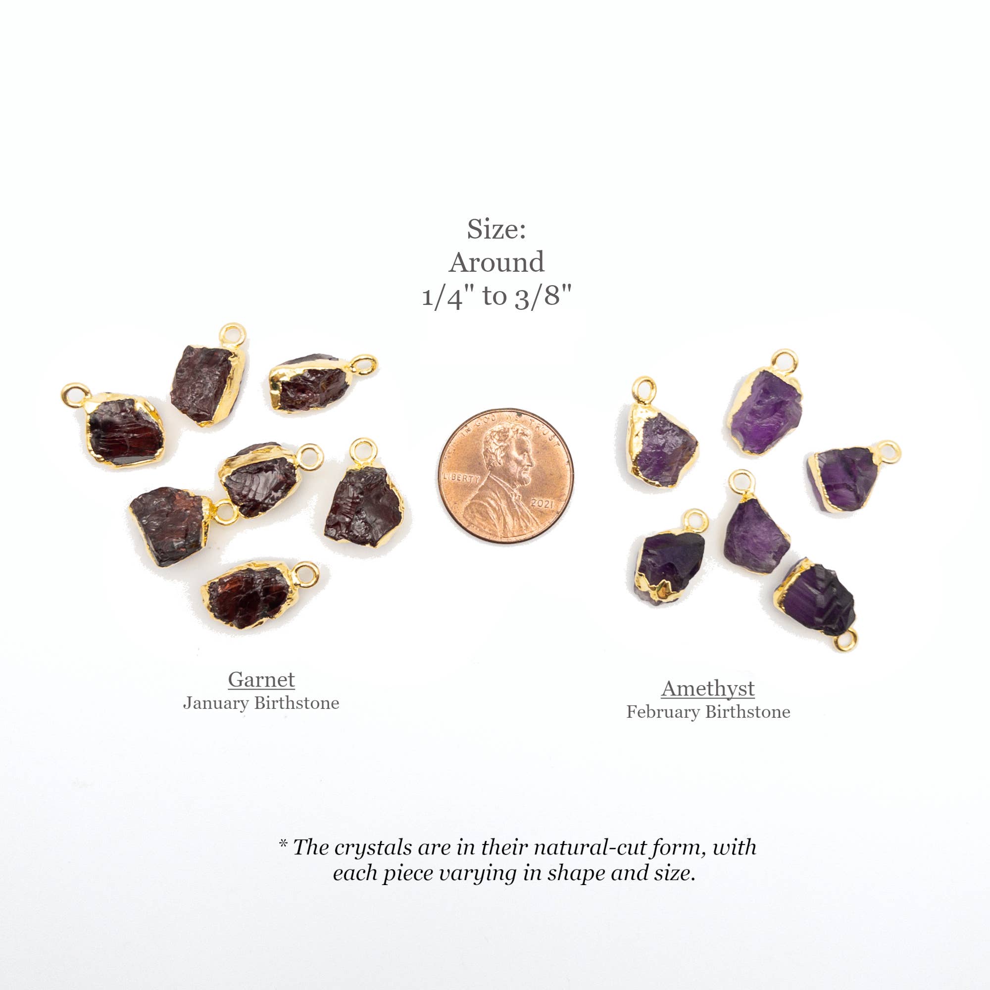 UBNY Collection - Wholesale Individual Charm/Pendant - Birthstone Pendants • Natural Gemstones • Gemstone Charms1