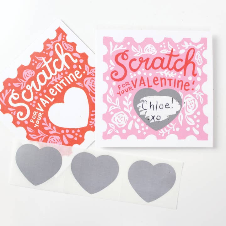 Inklings Paperie – wholesale Valentine's Day card – Scratch-off Valentine Cards - Floral2