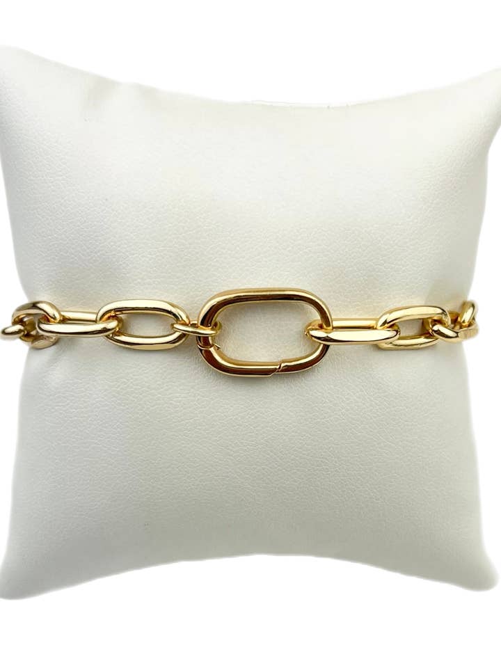 Gold Link Chain Bracelet for wholesale by Ava Capri
