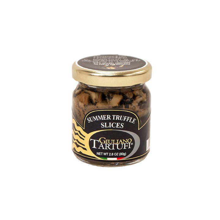 Sliced summer truffle 80 g jar per la vendita all'ingrosso da parte di Giuliano Tartufi