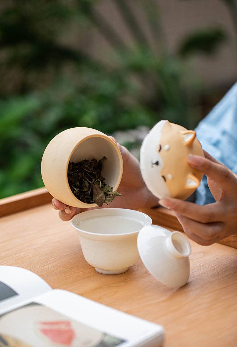 Gohobi （We cover U.S. import duties） – wholesale Food storage container – Gohobi Shiba Inu Dog Mini Portable Travel Tea Jar Stroage8