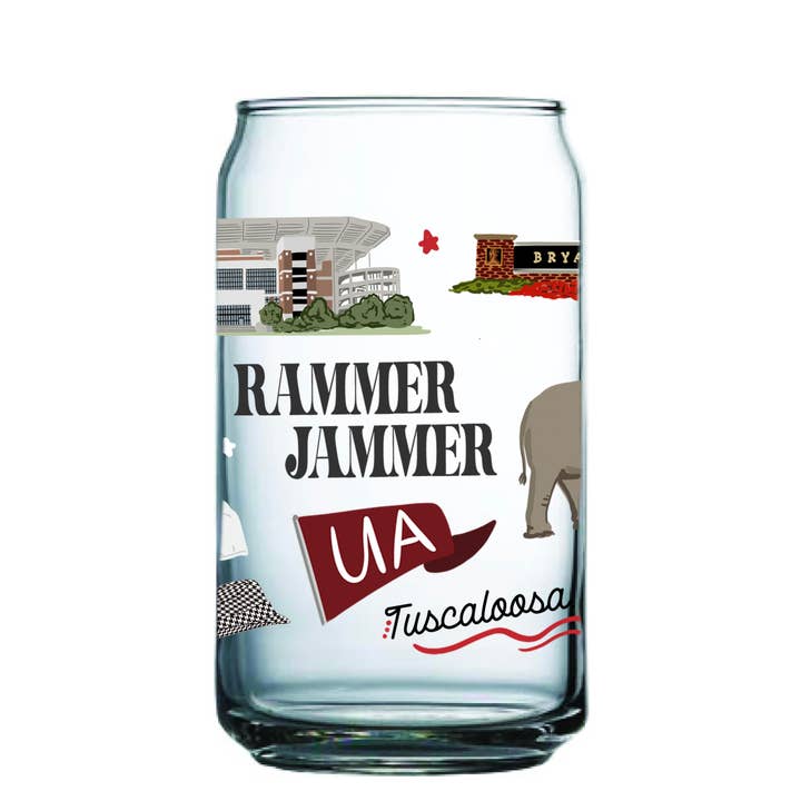 Glaspokal der Universität von Alabama, Collegiate, Spieltag für den Großhandel von Gracefully Made Art