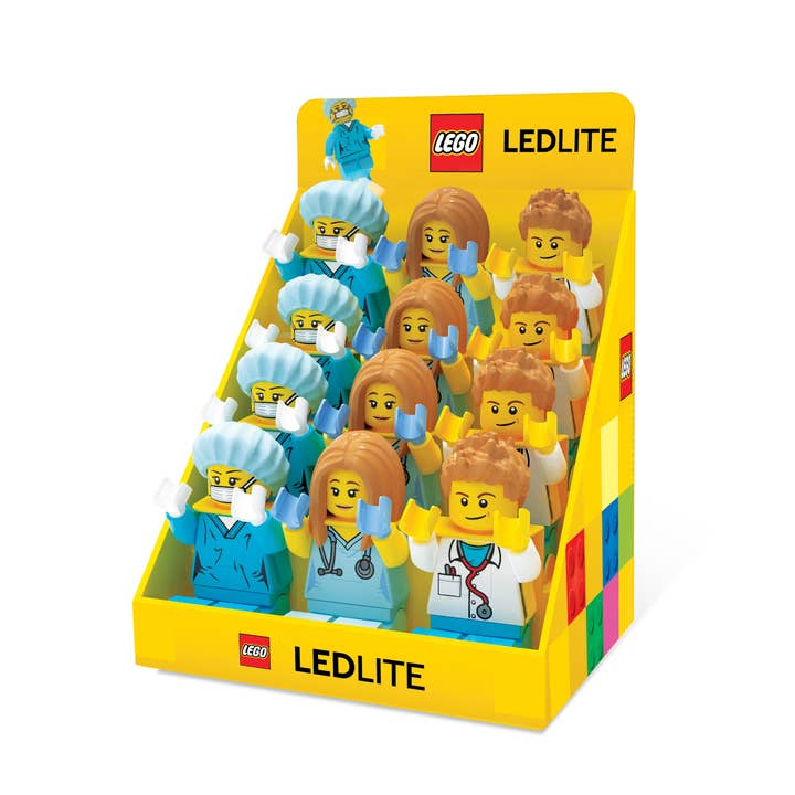 LEGO Medical Professionals 5" Flashlight 12ct Merchandiser for wholesale by Santoki LEGO Lights