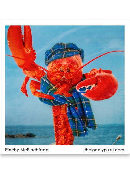 Aimant fait main Lobster Nova Scotia - Pinchy McPinchface pour la vente par The Lonely Pixel