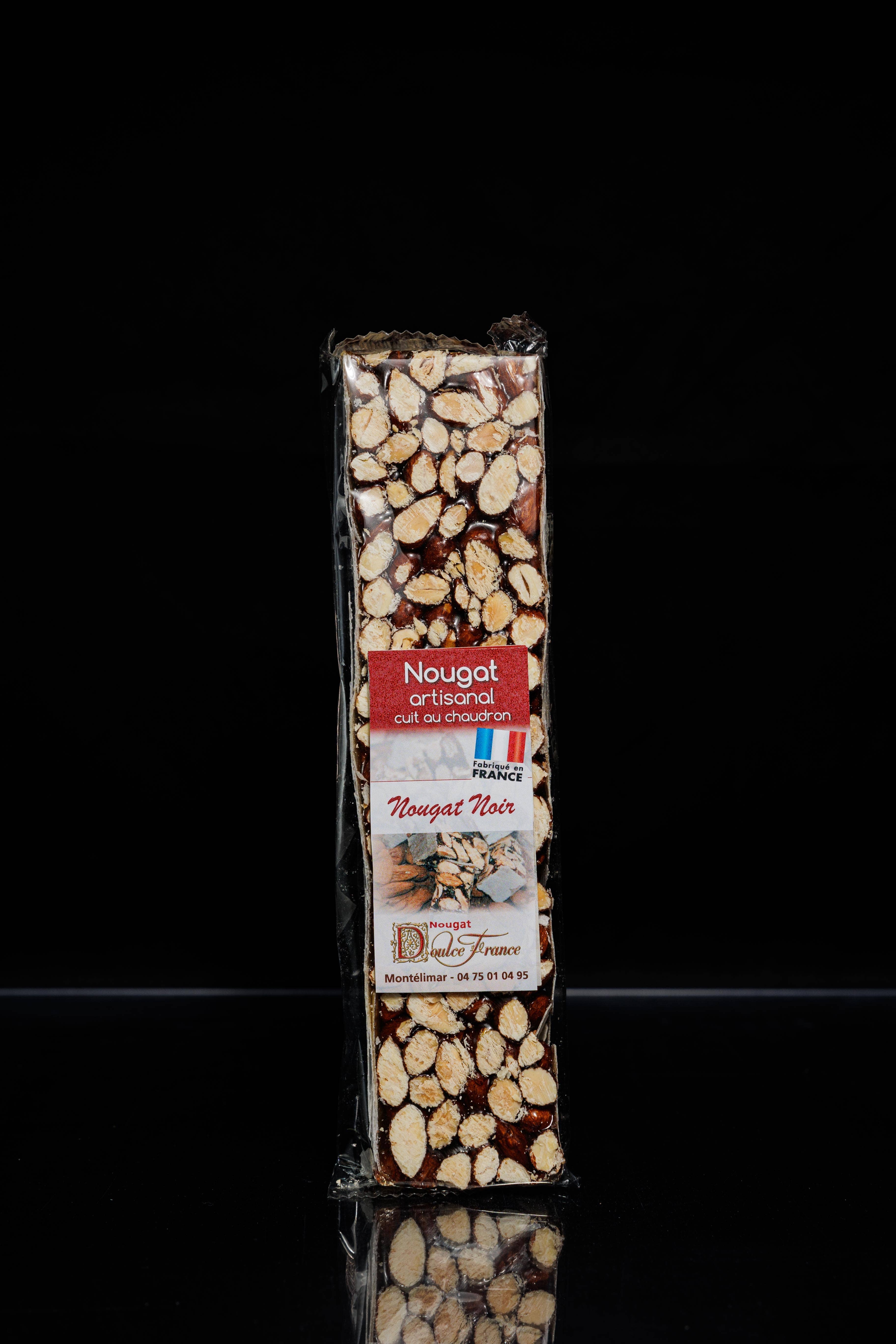Doulce France - Wholesale Nougat - 200 G Hard Black Nougat Bar0