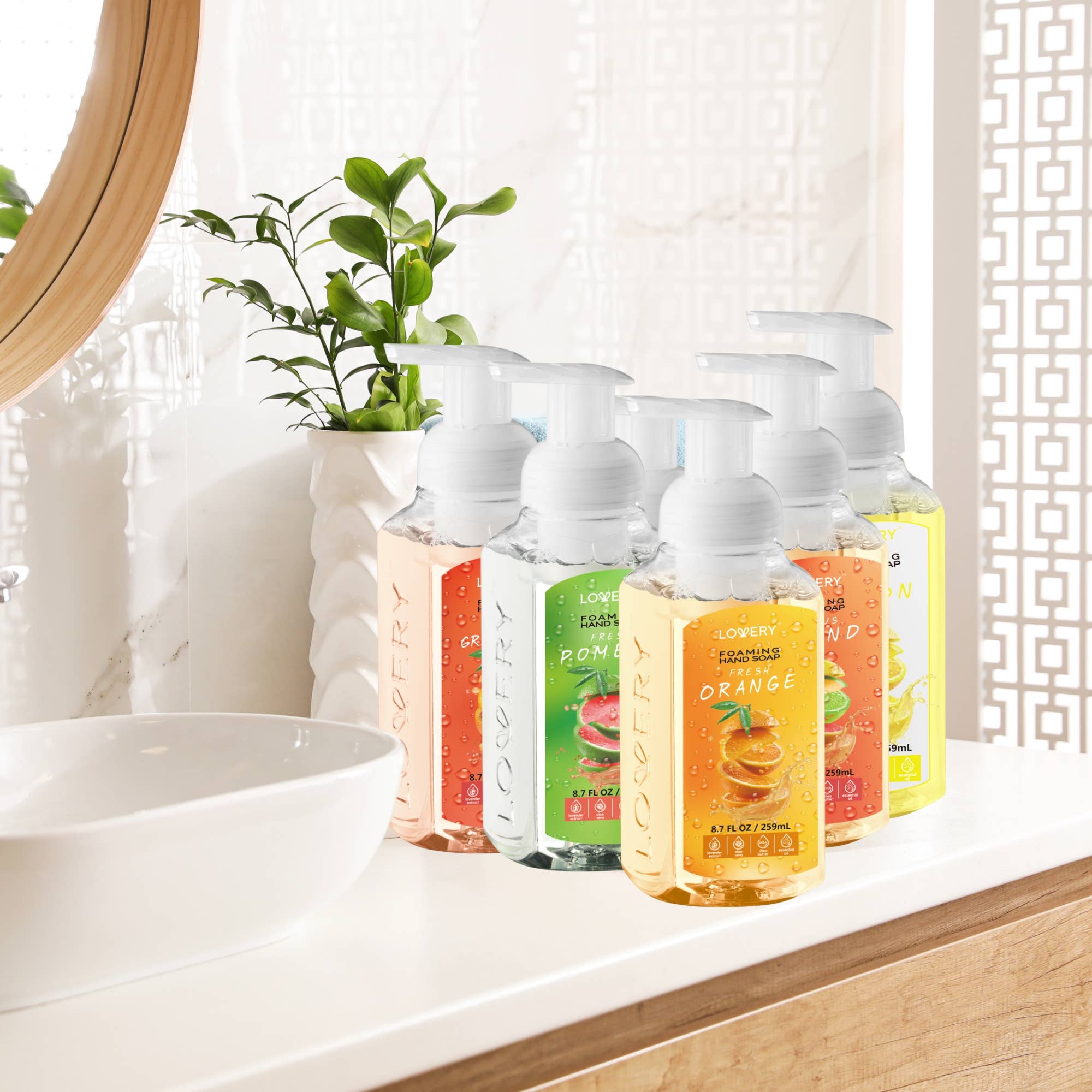 Lovery - Wholesale Hand Soap/Wash - Foaming Hand Soap, 6 Pack of Citrus Scented Hand Wash Soaps1