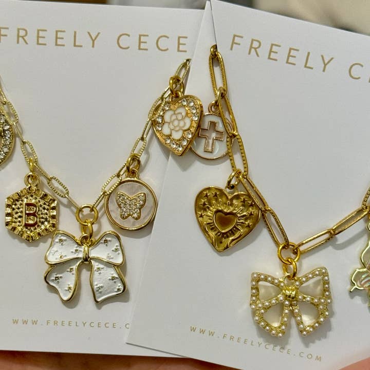 Freely Cece LLC - Wholesale Pendant/Charm Necklace - Trendy Gold Everyday Charm Necklace 2
