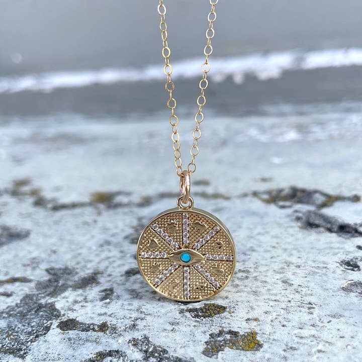 Evil Eye Lucky Charm Necklace for wholesale by Isabelle Grace Jewelry