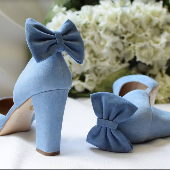 Baby blue MARIELA MERIDA luxury hiking shoes for women for wholesale on Faire