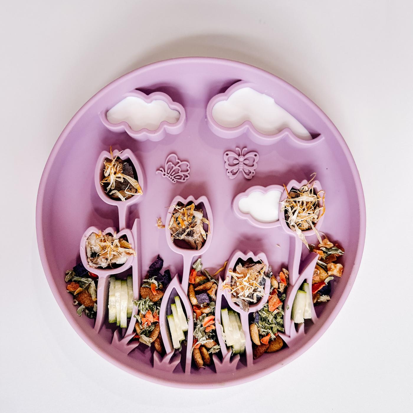 Barks and Brownies - Wholesale Pet Bowl - Cat/Dog - Tulip Slow Feeder Plum2