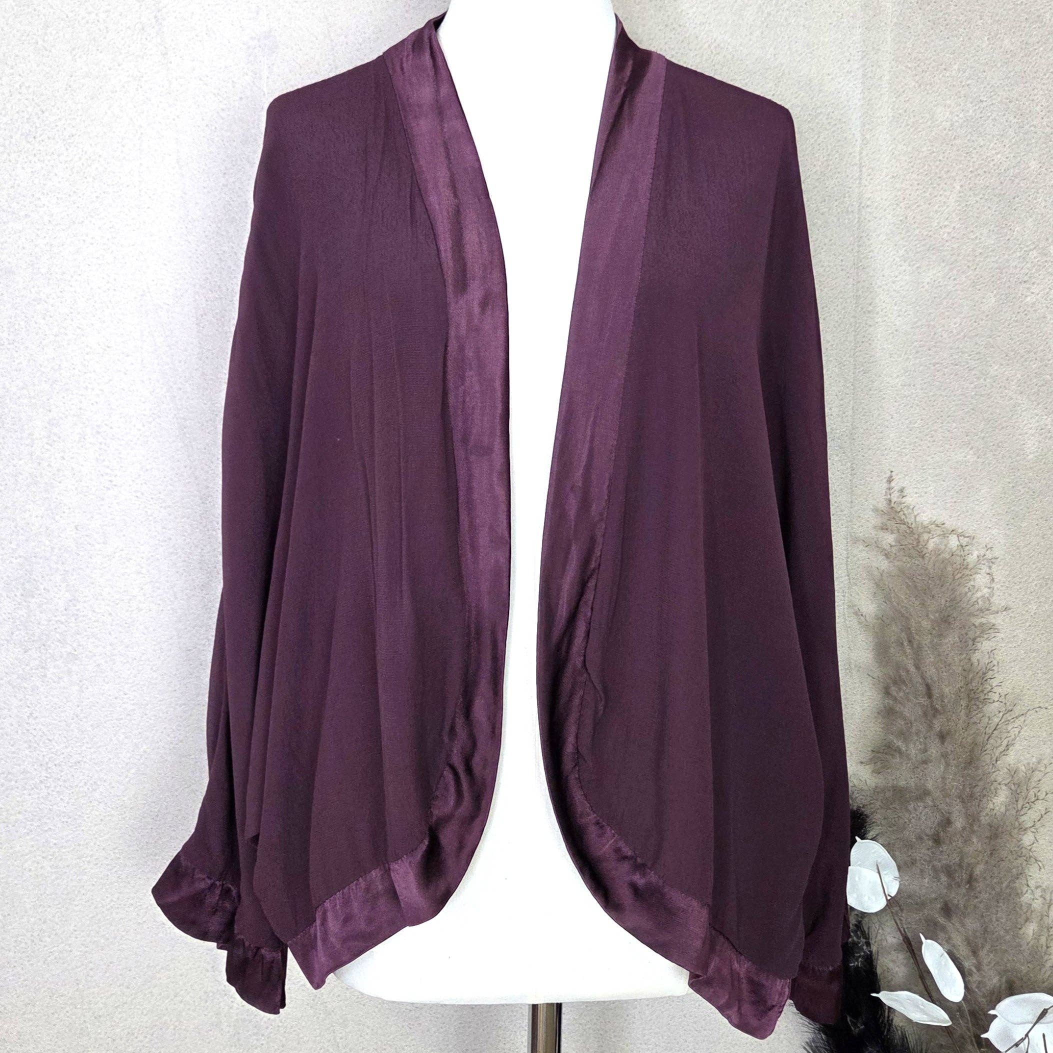 Tempest Designs – wholesale Kimono – Women's – Classic plain short kimono with satin edge (M)5