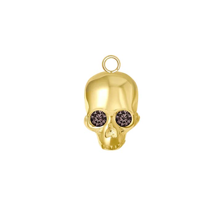 Skull with Gems – 14K & 18K Gold Charm for wholesale by Piercing-zone