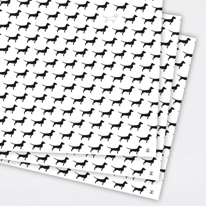 Gift Wrap Dachshund Snow Set of 5 for wholesale by ALMA & GUSTL
