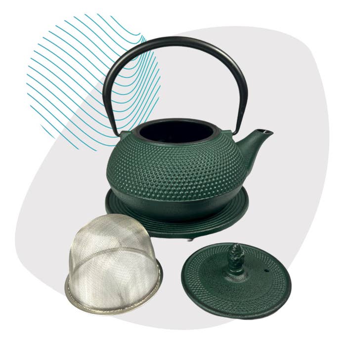 Ja-Unendlich - Wholesale Theepot - Arare gietijzeren theepot, inhoud 1,2 l in groen1