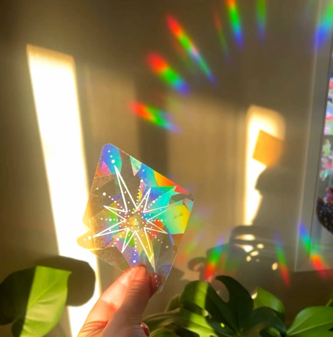 The Raven’s Edge Studio - Wholesale Suncatcher - Suncatcher | Gold Star Window Sticker | Rainbow Maker Decal2