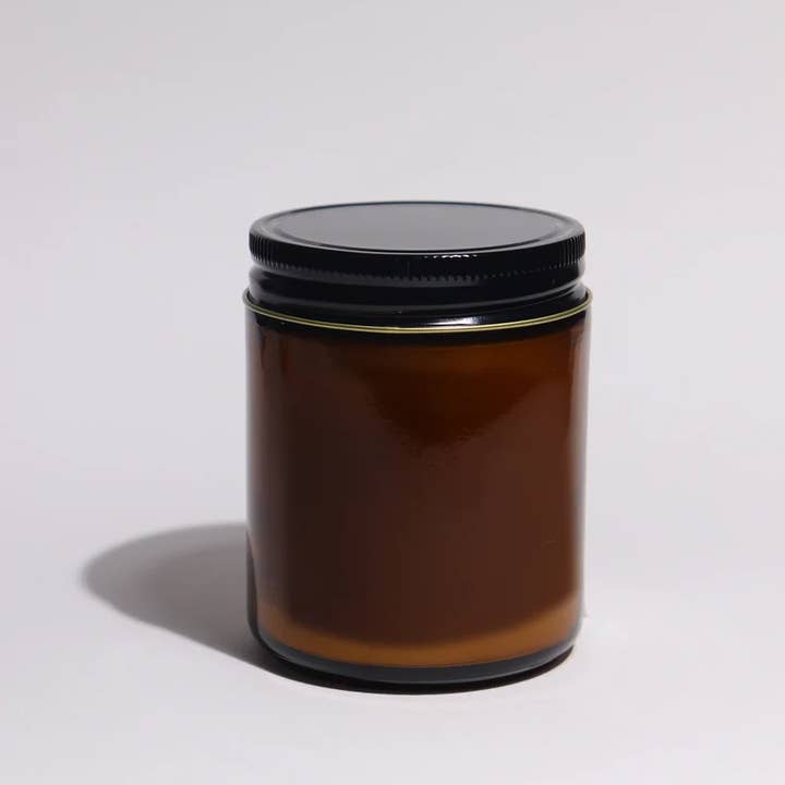 Stephanie Henry Candle Company - Wholesale Jar/Filled Candle - 9oz AMBER jar candle, wood wick, multiple scent options3