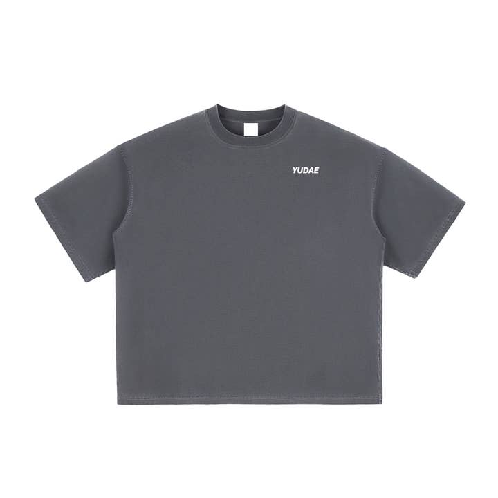 YUDAE - Wholesale Screen Printed T-Shirt - Unisex - Inhale/Exhale Vintage Washed Boxy T-Shirt6