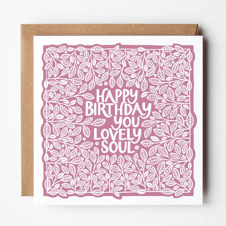 Carte de vœux | Joyeux anniversaire à toi, belle âme | Anniversaire pour la vente par Once upon a Dandelion