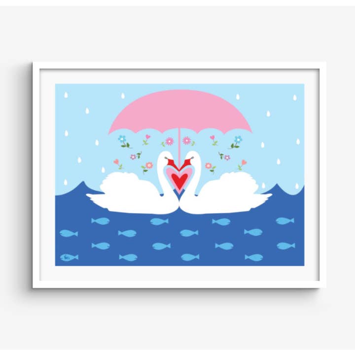 Douches van Love Art Print voor wholesale door Two Peeps Designs