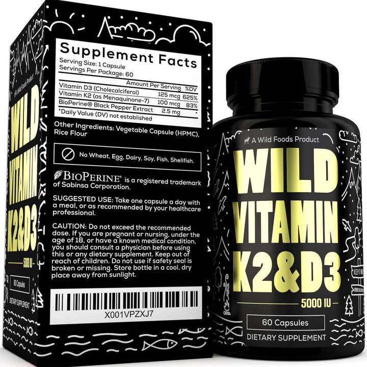 Wild Foods - Wholesale Oral Supplement/Vitamin - Wholesale - Wild Vitamin K2 & D31